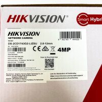 Hikvision DS-2CD1743G2-LIZSU, 4MP Dome IP-Kamera, Smart Hybrid Light, 2,8–12mm Motorzoom, Weiß