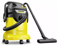 Kärcher KWD 5 V-25/5/22 EU Wet and Dry Vacuum Cleaner, 1200 W, 25 l Container, Blower Function, Yellow/Black