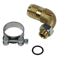 HTH Hoppe suction connection 90°, brass, 1½...