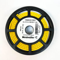 Weidmüller CLI M 2-4 GE/SW cable markers, yellow/black, 500 pieces, for cable marking