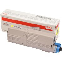 OKI 46490605 Yellow Toner, 6,000 pages, compatible with...