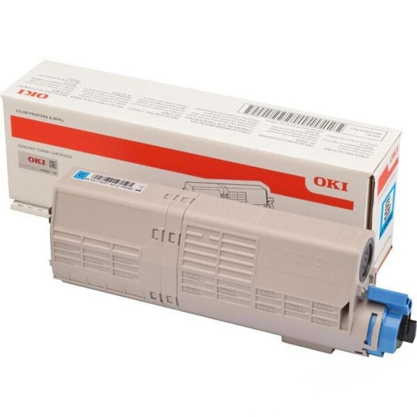 OKI 46490607 Toner Cyan, 6000 Seiten, passend für C532, C542, MC563, MC573, hochwertige Druckqualität