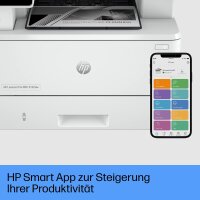 HP LaserJet Pro MFP 4102dw, 2Z622F, black and white multifunction printer, WLAN, duplex, 80,000 pages/month, Wolf Pro Security