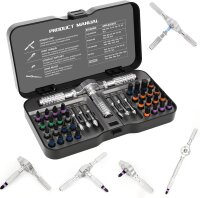 TXLSD 40-in-1 Ratchet Screwdriver Set, Magnetic, S2 Bits, Flexible Shaft, for Furniture, Electrical, Bicycle