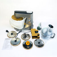 Kenwood Titanium Chef Baker XL KVL85.424SI Küchenmaschine, 1200 W, integrierte Waage, 7-l & 5-l Schüssel, stufenlos regelbar, Patisserie-Set, Silber