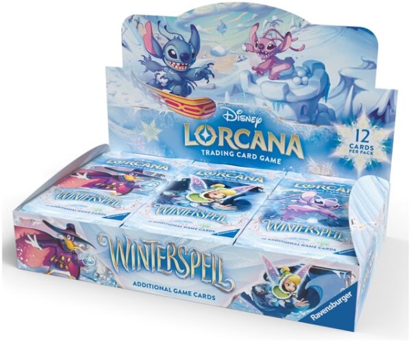 Disney Lorcana Winterspell Booster Display, 24 Packs, Trading Cards, for children aged 8 and up, Expansion Game