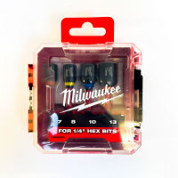 Milwaukee SHOCKWAVE 1/4" Socket Set, 4-piece,...