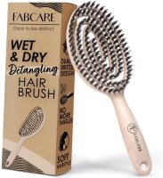FABCARE Bio-Haarbürste rund, Wildschweinborsten,...