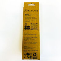 FABCARE Organic Round Hairbrush, Boar Bristles, Detangling, Double Spiral Spring, Gentle, for All Hair Types, incl. E-Book, Natural