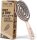 FABCARE Organic Round Hairbrush, Boar Bristles, Detangling, Double Spiral Spring, Gentle, for All Hair Types, incl. E-Book, Natural