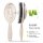 FABCARE Organic Round Hairbrush, Boar Bristles, Detangling, Double Spiral Spring, Gentle, for All Hair Types, incl. E-Book, Natural