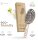 FABCARE Organic Round Hairbrush, Boar Bristles, Detangling, Double Spiral Spring, Gentle, for All Hair Types, incl. E-Book, Natural