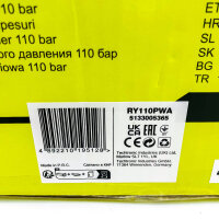 RYOBI RY110PWA Hochdruckreiniger, 1400W, 110 bar, 390...