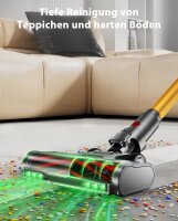 JRFYHFT V16 PRO Akku-Staubsauger, 50 kPa, 650 W, 70 Min Laufzeit, OLED-Display, 1,8 L Behälter, für Teppich & Hartboden, Blau