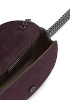 ALMA EN PENA 124BG-103 Clutch-Abendtasche, Leder, Wildleder, Farbe Burgund/Wine, elegantes Design