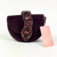 ALMA EN PENA 124BG-103 Clutch-Abendtasche, Leder, Wildleder, Farbe Burgund/Wine, elegantes Design