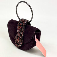 ALMA EN PENA 124BG-103 Clutch-Abendtasche, Leder, Wildleder, Farbe Burgund/Wine, elegantes Design