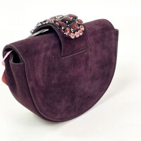 ALMA EN PENA 124BG-103 Clutch-Abendtasche, Leder, Wildleder, Farbe Burgund/Wine, elegantes Design