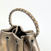 ALMA EN PENA Diva Handtasche, V24B-013, Leder, bronzefarben, elegantes Design, Schulterriemen