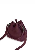 ALMA EN PENA 125BG209 Handbag, Suede Wine, Smooth Leather, Shoulder Bag, Elegant Design