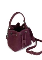 ALMA EN PENA 125BG209 Handbag, Suede Wine, Smooth Leather, Shoulder Bag, Elegant Design