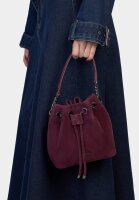 ALMA EN PENA 125BG209 Handbag, Suede Wine, Smooth Leather, Shoulder Bag, Elegant Design