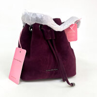 ALMA EN PENA 125BG209 Handbag, Suede Wine, Smooth Leather, Shoulder Bag, Elegant Design