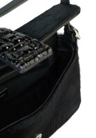 ALMA EN PENA Parma Clutch, BG106, black leather evening bag, elegant design, magnetic closure