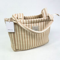 Minicotton tote bag, model Rayas Nude, 31x35x14 cm, striped, robust, versatile