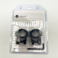Hawke Optics 22114 Montageringe, 1 Zoll, hoch, 2-teilig, Weaver, Doppelschraube, Sport Match, robust