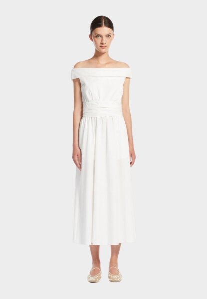 Weekend Max Mara Prosit Kleid, Größe 48, Modell 2515221036, elegantes Midikleid, tailliert, Langarm, hochwertiger Stoff