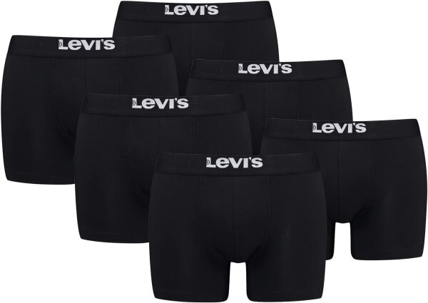Levi’s 2er-Pack Herren Boxer Briefs, Größe L, Schwarz, 3 Sets, bequeme Baumwoll-Boxershorts