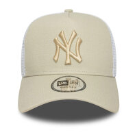 New Era 60675518 Trucker Cap, New York Yankees, cream-colored, A-frame, adjustable, breathable