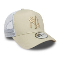 New Era 60675518 Trucker Cap, New York Yankees, cream-colored, A-frame, adjustable, breathable