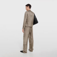 GUCCI ZAUUN trousers, model 864357, printed silk twill, original GG twill print, size 46, luxury designer trousers