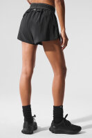 alo Yoga Match Point Shorts, Größe M (8-10), Schwarz, atmungsaktiv, elastischer Bund, sportliche Damen-Shorts