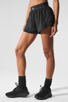 alo Yoga Match Point Shorts, Größe M (8-10), Schwarz, atmungsaktiv, elastischer Bund, sportliche Damen-Shorts