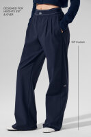 alo Yoga Suit Up Hose, Größe S (4-6), Damen, lang, marineblau, elastischer Bund, sportlich, bequem