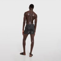 GUCCI 864393 XHALM Swim Shorts, Size 52, Nylon, Floral Print, Black/Multicoloured