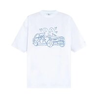VETEMENTS Unisex T-Shirt, Size L, White, Scribbled Car...
