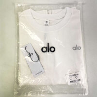 alo Yoga Oversize T-Shirt Unisex S, Weiß, lockerer Schnitt, atmungsaktiv, sportlich, Kurzarm