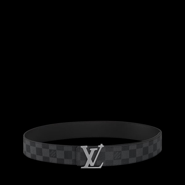 Louis Vuitton LV Initiales reversible belt, 110 cm, Graphite, wearable on both sides, iconic buckle