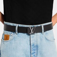 Louis Vuitton LV Initiales reversible belt, 110 cm, Graphite, wearable on both sides, iconic buckle