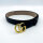 Gucci GG Marmont belt, size 75, wide black leather, gold-plated GG buckle, elegant designer waist belt