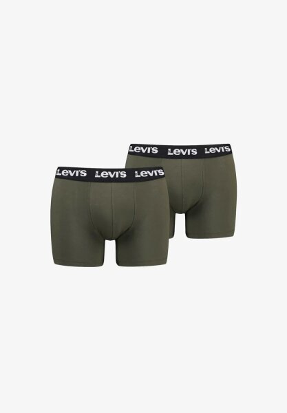 Levi’s Men’s Boxer Shorts 2-Pack, Model XL, Green Patterned, Elastic Waistband, Comfortable Fit