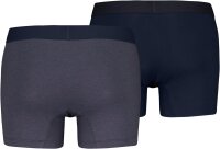 Levi’s Herren Boxer 2er-Pack, Größe M, Blau/Braun, bequeme Baumwoll-Boxershorts, elastischer Bund