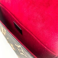 Louis Vuitton Félicie Pochette M82479, Umhängetasche, Schwarz/Beige, Monogram Empreinte Leder, 21x12x3 cm