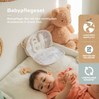 Babymoov Babypflege-Set Sand, 9-teilig, ab Geburt, inkl. Bürste, Digital- & Badethermometer, Nagelpflege, Modell A032008
