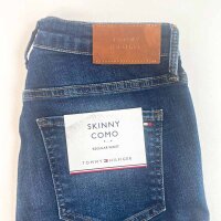 Tommy Hilfiger Damenjeans New Doreen Como Skinny, Modell WW0WW45010, W28/L28, normale Bundhöhe, schmal geschnitten