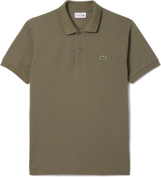Lacoste L1212 Herren-Poloshirt, Größe M, khakigrün, Baumwolle, schmale Passform, Modell 267124
